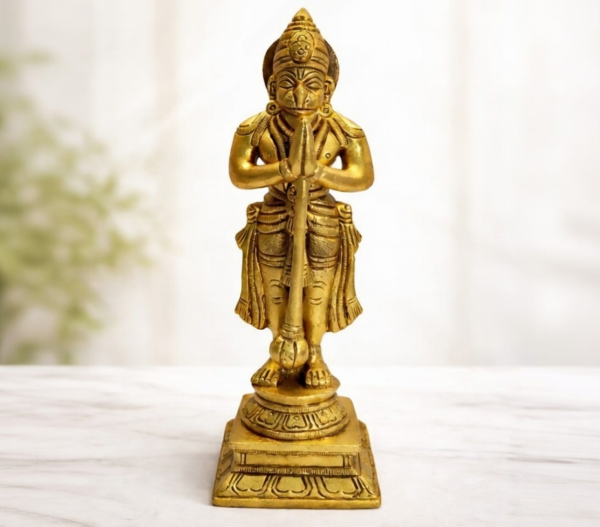 Hanuman Anjali Mudra Brass Idol