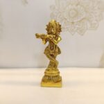 Elegant Golden Krishna Idol Statue