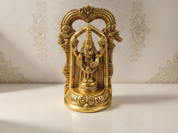 Vintage Brass Lord Venkateswara Idol