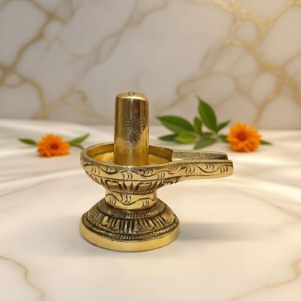 Decorative Golden Shivling Idol