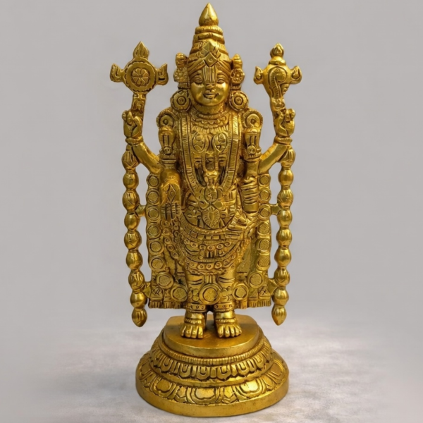 Gold Finish Balaji Venkateswara Idol