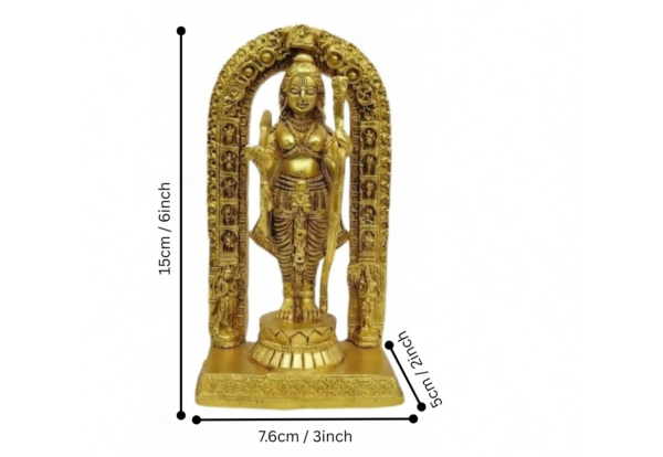 Golden Finish Lord Ram Idol Statue