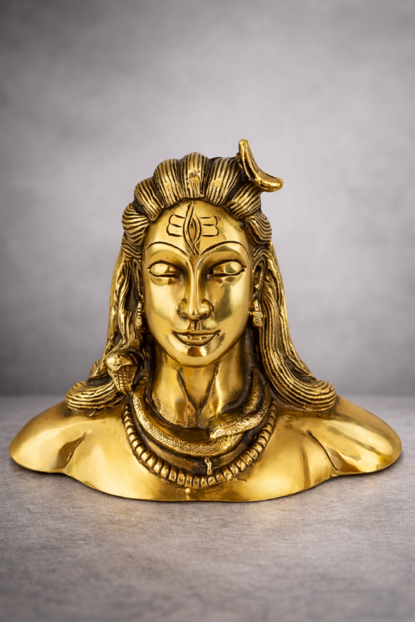 Premium Brass Lord Shiva Bust Idol